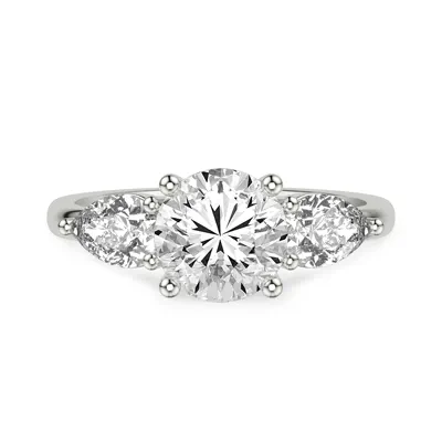 Julie Pear Three-Stone Lab Diamond Engagement Ring (1 ct. tw.)