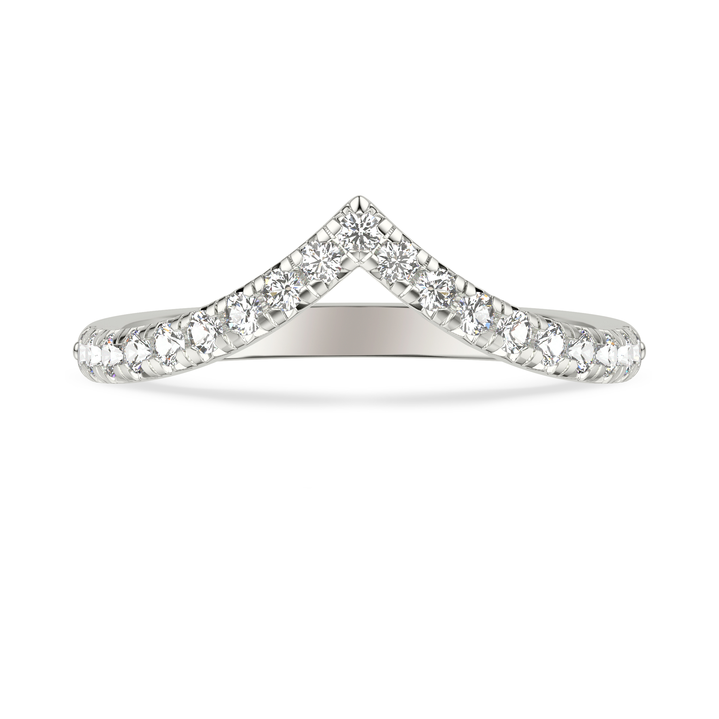 Julie Grand Pave Chevron Lab Wedding Band (.30 ct. tw.)