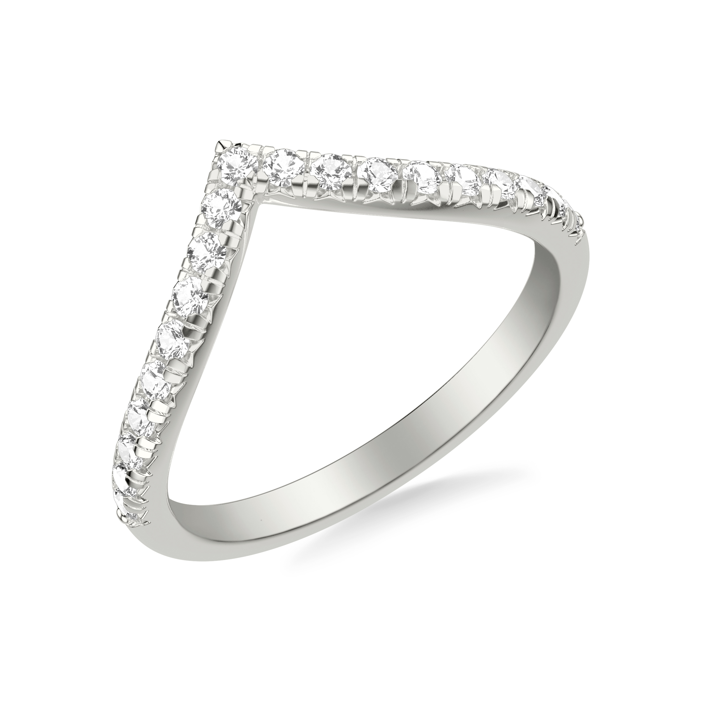 Julie Grand Pave Chevron Lab Wedding Band (.30 ct. tw.)