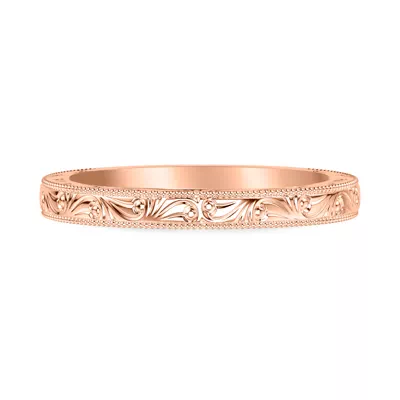 Islay Wide Hand-Engraved Band (2.5mm)