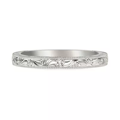 Islay Wide Hand-Engraved Band (2.5mm)