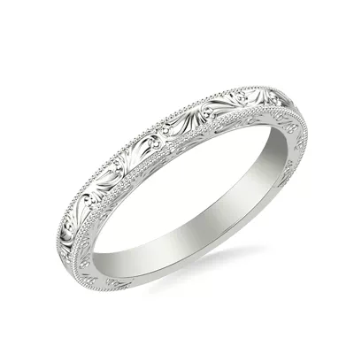 Islay Wide Hand-Engraved Band (2.5mm)