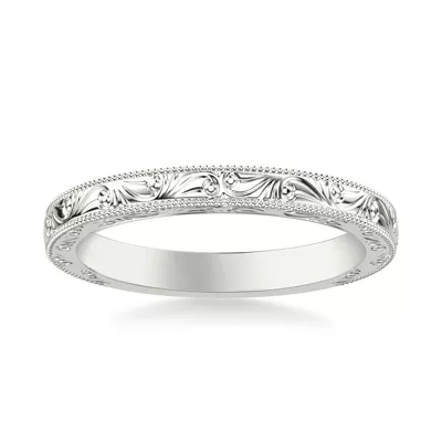 Islay Wide Hand-Engraved Band (2.5mm)