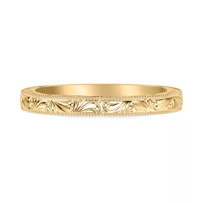 Islay Wide Hand-Engraved Band (2.5mm)