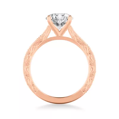 Islay Hand-Engraved Solitaire Engagement Ring (2.5mm)