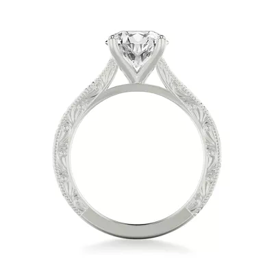 Islay Hand-Engraved Solitaire Engagement Ring (2.5mm)