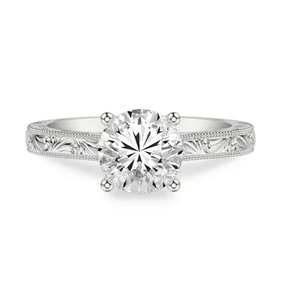 Islay Hand-Engraved Solitaire Engagement Ring (2.5mm)