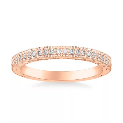 Kensie Hand-Engraved Pavé Diamond Band