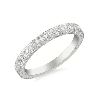 Kensie Hand-Engraved Pavé Diamond Band