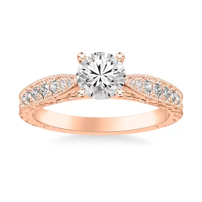 Kensie Hand-Engraved Engagement Ring
