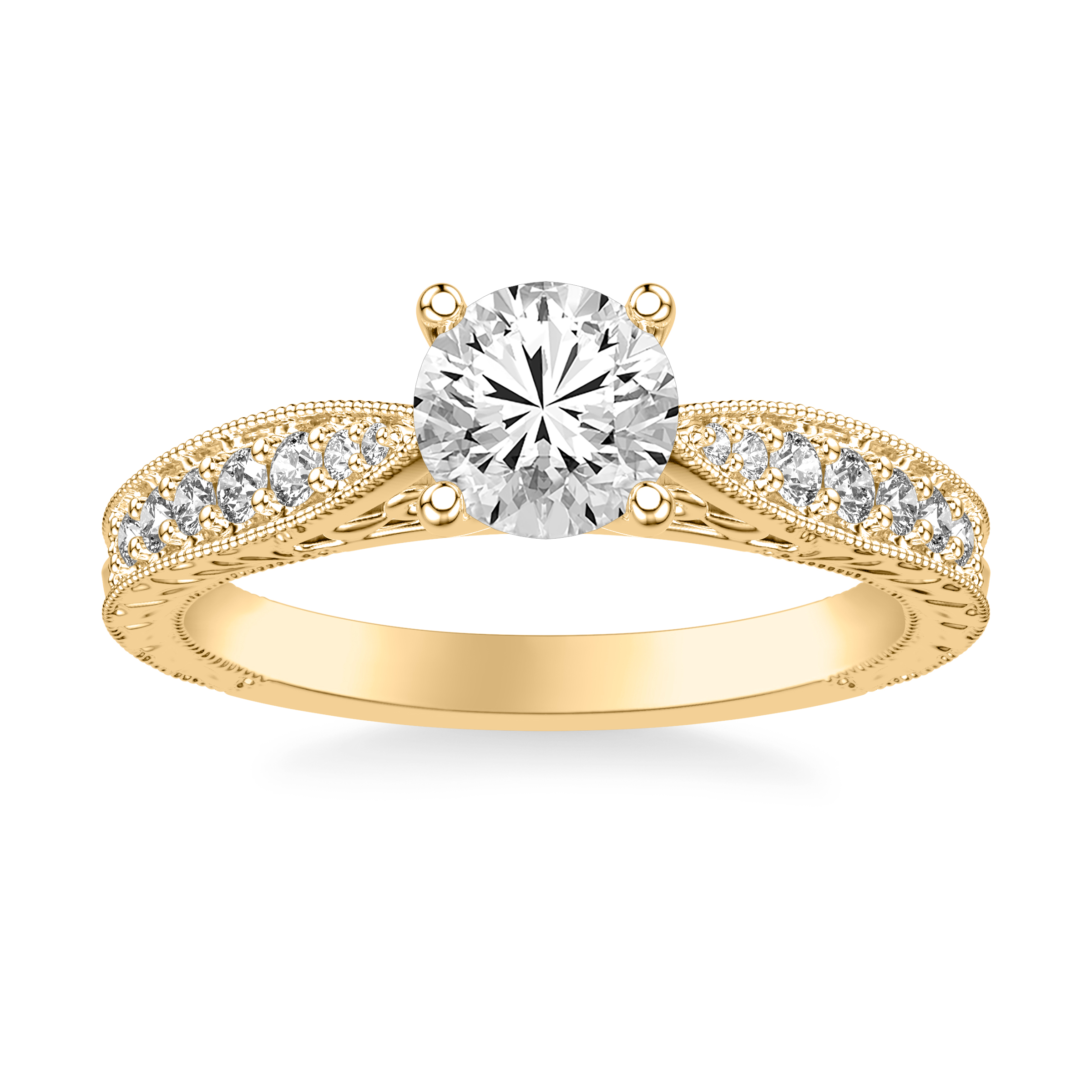 Kensie Hand-Engraved Engagement Ring