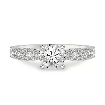 Kensie Hand-Engraved Engagement Ring