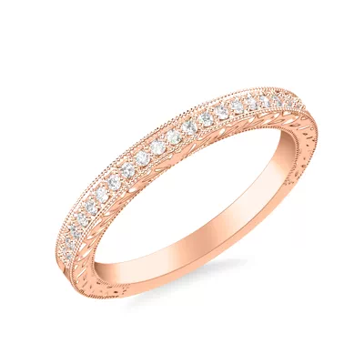 Kensie Hand-Engraved Pavé Lab Diamond Band