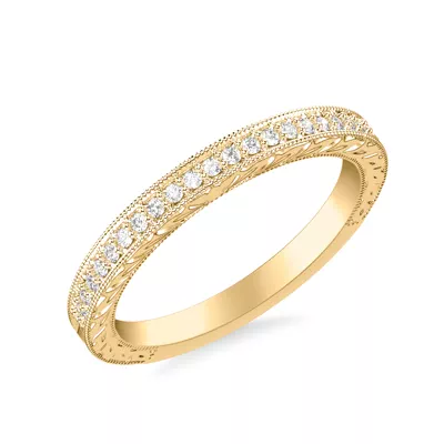 Kensie Hand-Engraved Pavé Lab Diamond Band