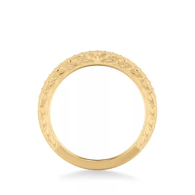 Kensie Hand-Engraved Pavé Lab Diamond Band