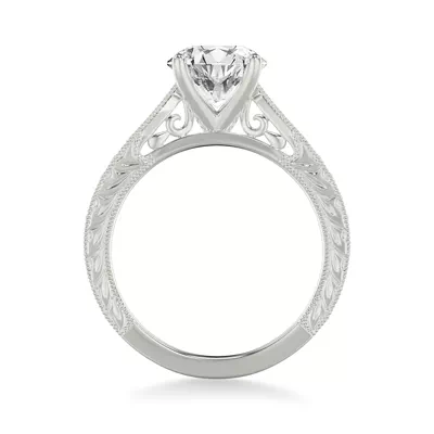 Kensie Hand-Engraved Sapphire Engagement Ring