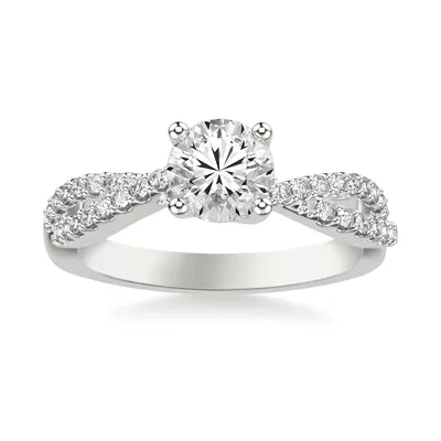 Denisse Contemporary Prong Engagement Ring