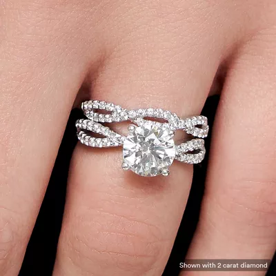 Denisse Contemporary Prong Engagement Ring