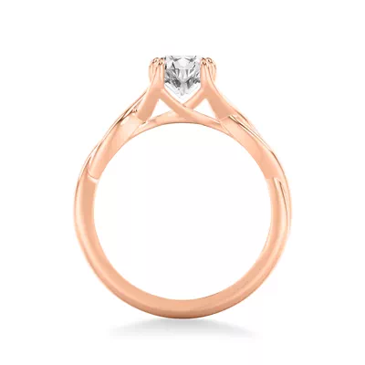 Jolie Ribbon Twist Solitaire Engagement Ring