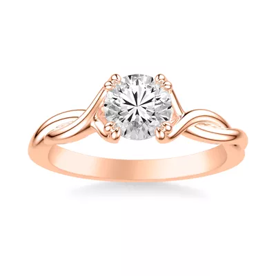 Jolie Ribbon Twist Solitaire Engagement Ring