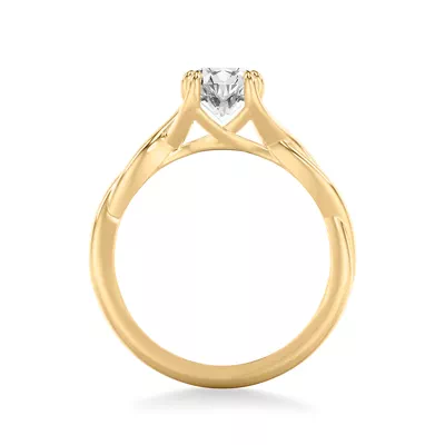 Jolie Ribbon Twist Solitaire Engagement Ring