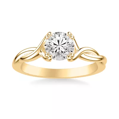 Jolie Ribbon Twist Solitaire Engagement Ring