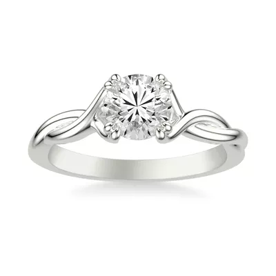 Jolie Ribbon Twist Solitaire Engagement Ring