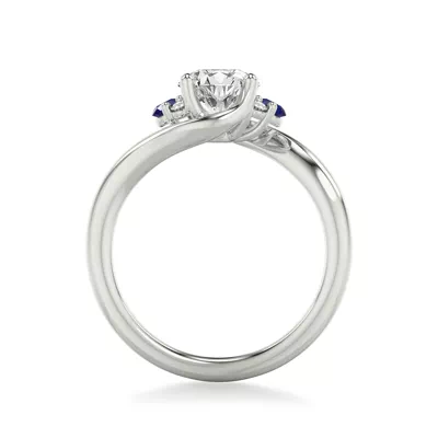 Nancy Sapphire Accent Engagement Ring
