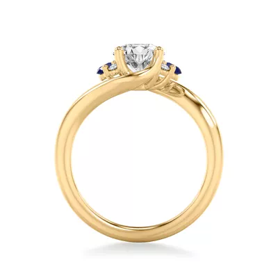 Nancy Sapphire Accent Engagement Ring