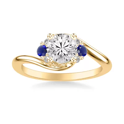 Nancy Sapphire Accent Engagement Ring