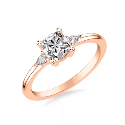 Julie Pear Shaped Lab Diamond Engagement Ring