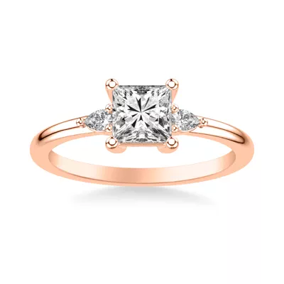 Julie Pear Shaped Lab Diamond Engagement Ring