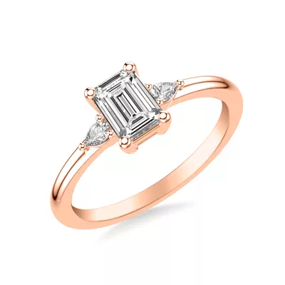 Julie Pear Shaped Lab Diamond Engagement Ring