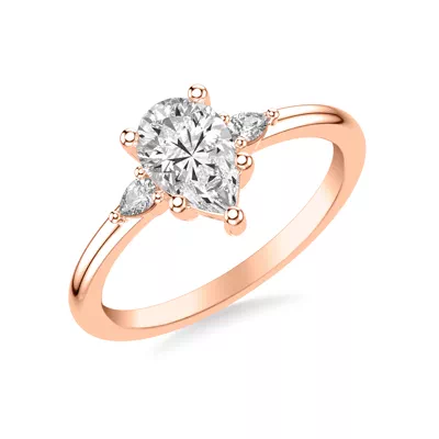 Julie Pear Shaped Lab Diamond Engagement Ring
