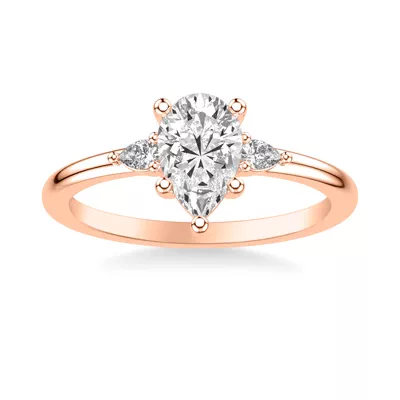 Julie Pear Shaped Lab Diamond Engagement Ring