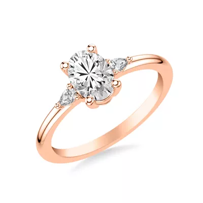 Julie Pear Shaped Lab Diamond Engagement Ring