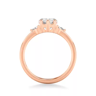 Julie Pear Shaped Lab Diamond Engagement Ring