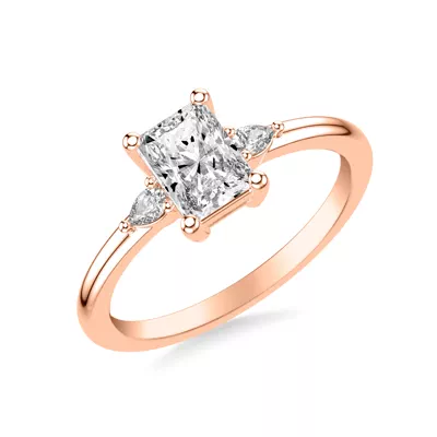 Julie Pear Shaped Lab Diamond Engagement Ring