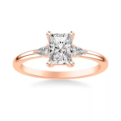 Julie Pear Shaped Lab Diamond Engagement Ring