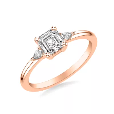 Julie Pear Shaped Lab Diamond Engagement Ring