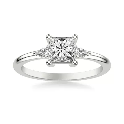 Julie Pear Shaped Lab Diamond Engagement Ring