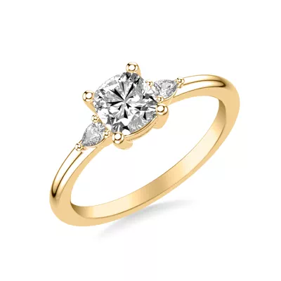 Julie Pear Shaped Lab Diamond Engagement Ring