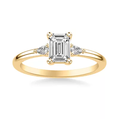 Julie Pear Shaped Lab Diamond Engagement Ring
