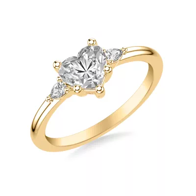 Julie Pear Shaped Lab Diamond Engagement Ring