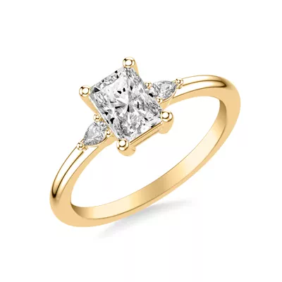 Julie Pear Shaped Lab Diamond Engagement Ring