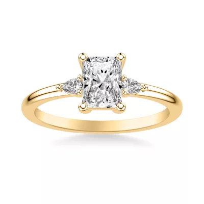 Julie Pear Shaped Lab Diamond Engagement Ring