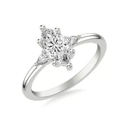 Julie Pear Shaped Lab Diamond Engagement Ring