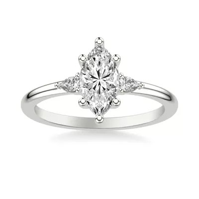 Julie Pear Shaped Lab Diamond Engagement Ring