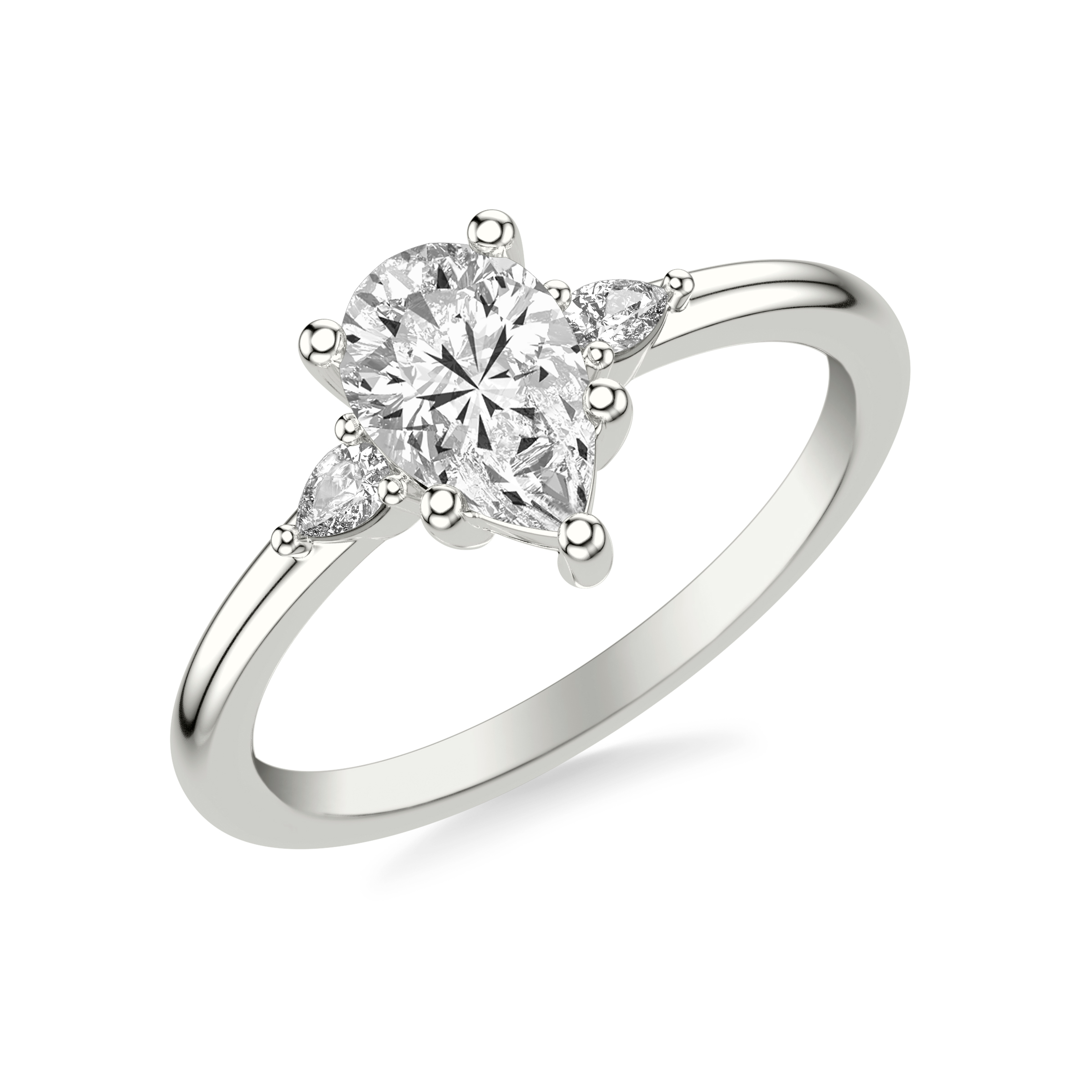 Julie Pear Shaped Lab Diamond Engagement Ring