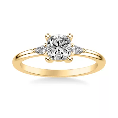 Julie Pear Shaped Lab Diamond Engagement Ring